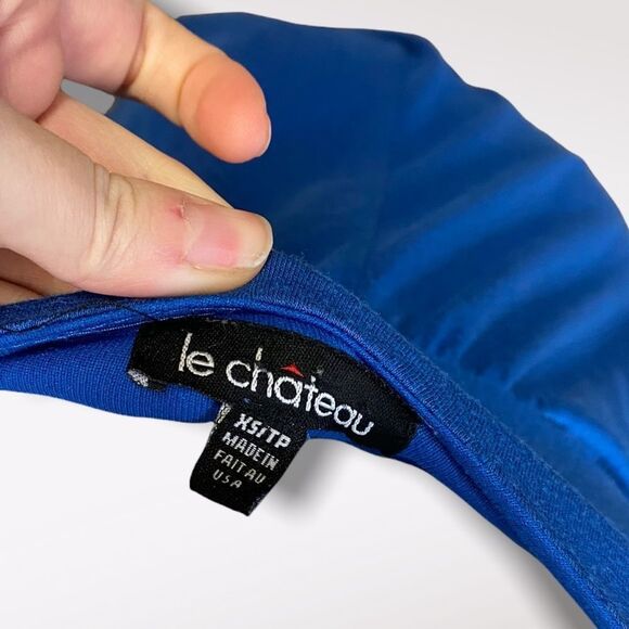 Le CHATEAU | Blue Puff Sleeve Shirt - Picture 3 of 4